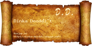 Dinka Deodát névjegykártya